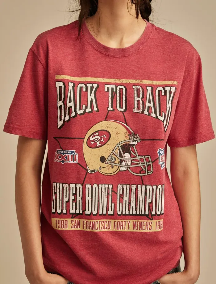 Lucky Brand Graphic Tees Women San Francisco 49ers Graphic Tee 636 Red
