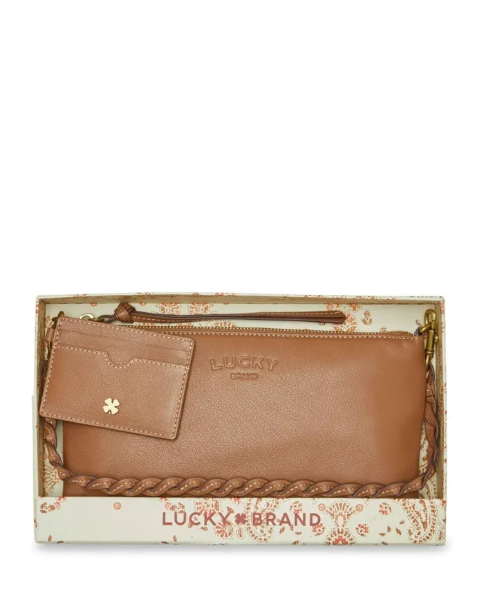 Lucky Brand Handbags Women Nola Gift Box Rust Brown
