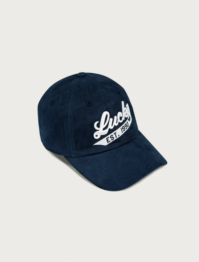 Lucky Brand Hats Men Lucky 1990 Embroidered Dad Hat Dark Blue