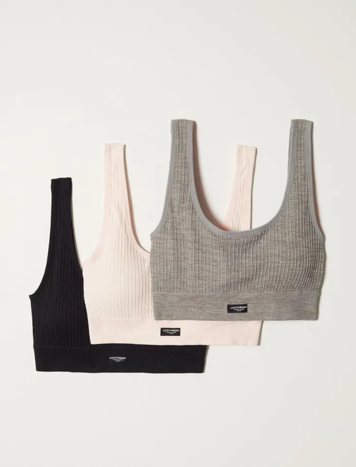 Lucky Brand Intimates and Sleepwear Women Lucky Basics Lounge Bralette Dark Grey