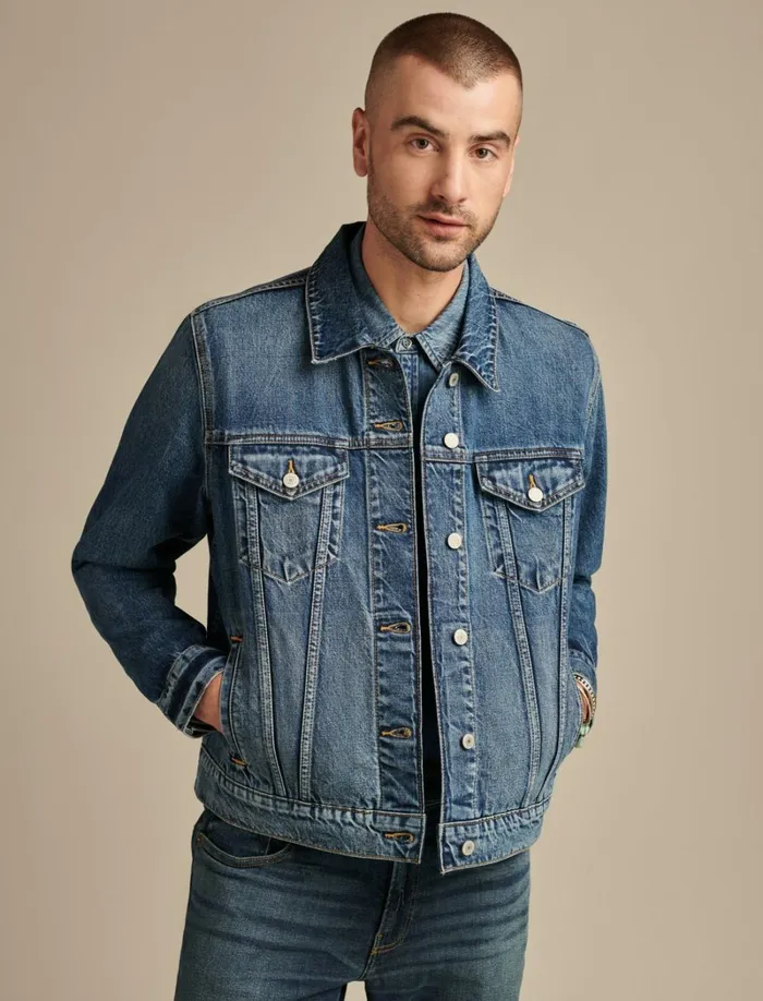 Lucky Brand Jackets and Outerwear Men Denim Trucker Jacket Altavista