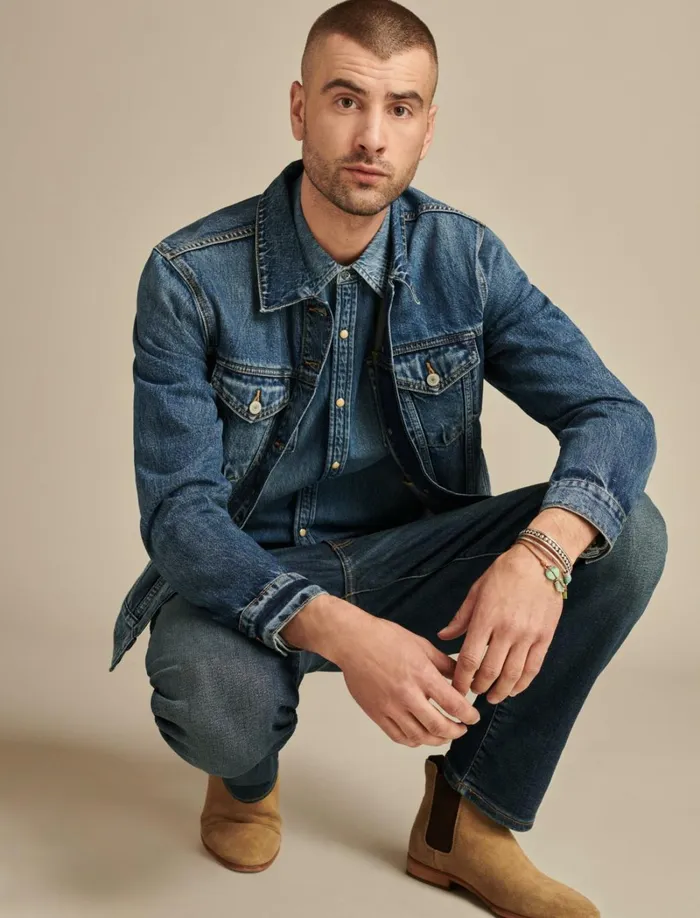 Lucky Brand Jackets and Outerwear Men Denim Trucker Jacket Altavista
