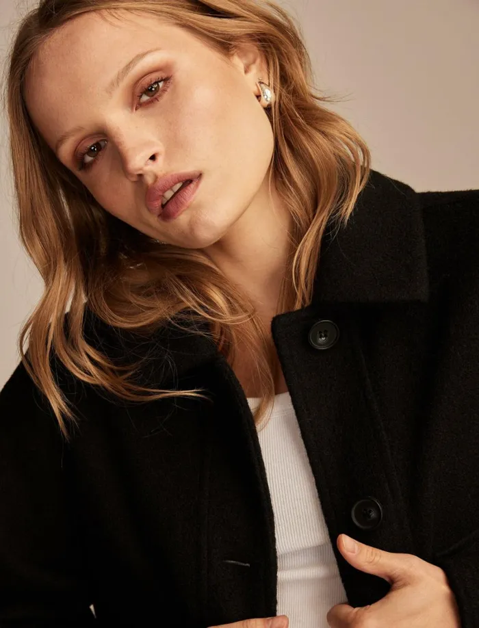Lucky Brand Jackets and Outerwear Women Cropped Boucle Jacket 001 Black