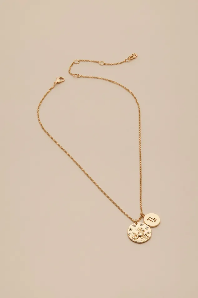 Lucky Brand Jewelry Women Capricorn Zodiac Necklace Gold