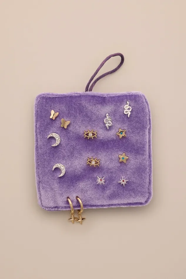 Lucky Brand Jewelry Women Celestial Stud Earring Set Two Tone