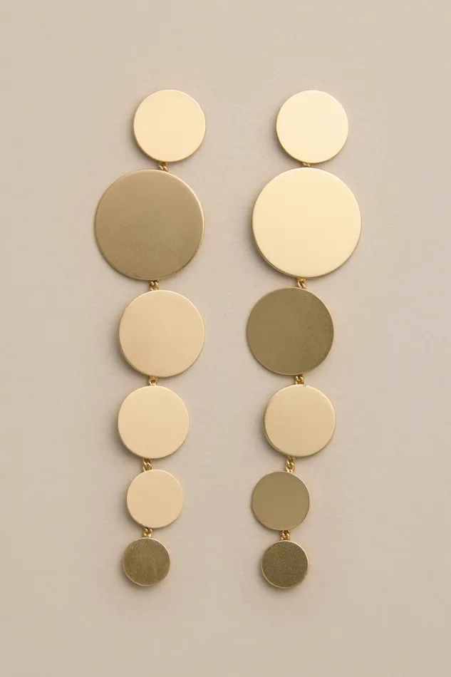Lucky Brand Jewelry Women Circle Drop Earrings Gold
