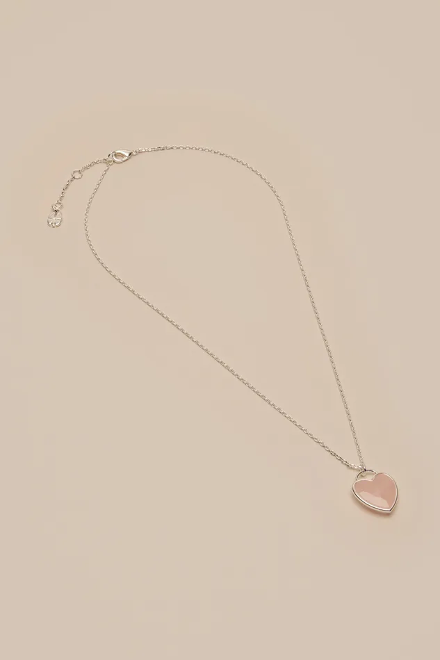 Lucky Brand Jewelry Women Heart Pendant Necklace Silver