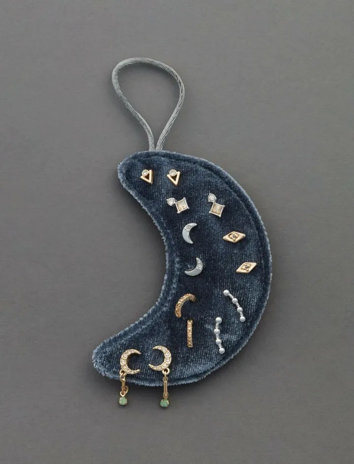 Lucky Brand Jewelry Women Moon Earring Gifting Set Two Tone