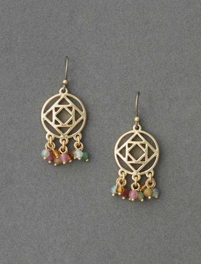 Lucky Brand Jewelry Women Openwork Drop Earring Gold
