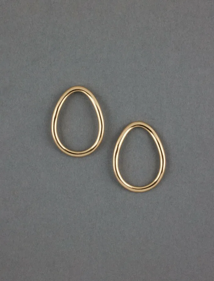 Lucky Brand Jewelry Women Organic Circle Earrings Gold