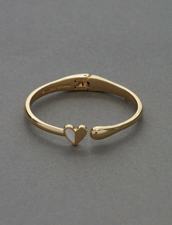 Lucky Brand Jewelry Women Sweet Heart Cuff Bracelet Gold