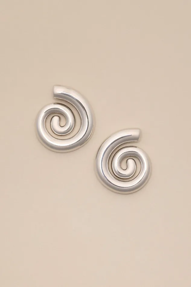 Lucky Brand Jewelry Women Swirl Earrings Silver
