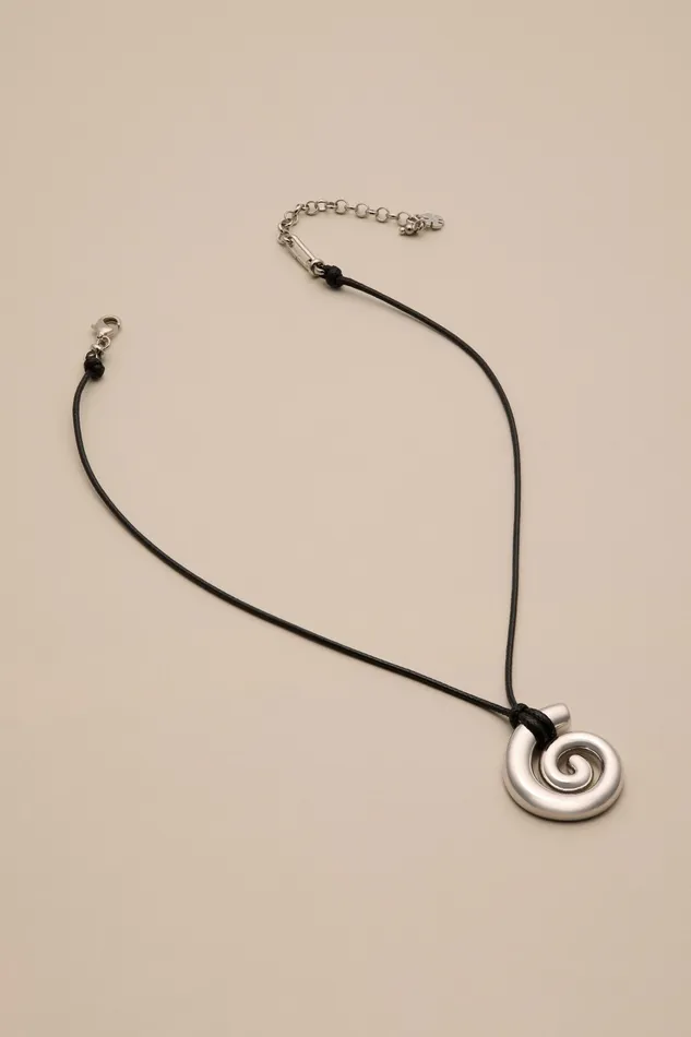 Lucky Brand Jewelry Women Swirl Necklace Silver