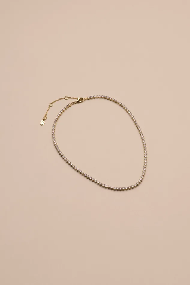 Lucky Brand Jewelry Women Tennis Necklace Gold