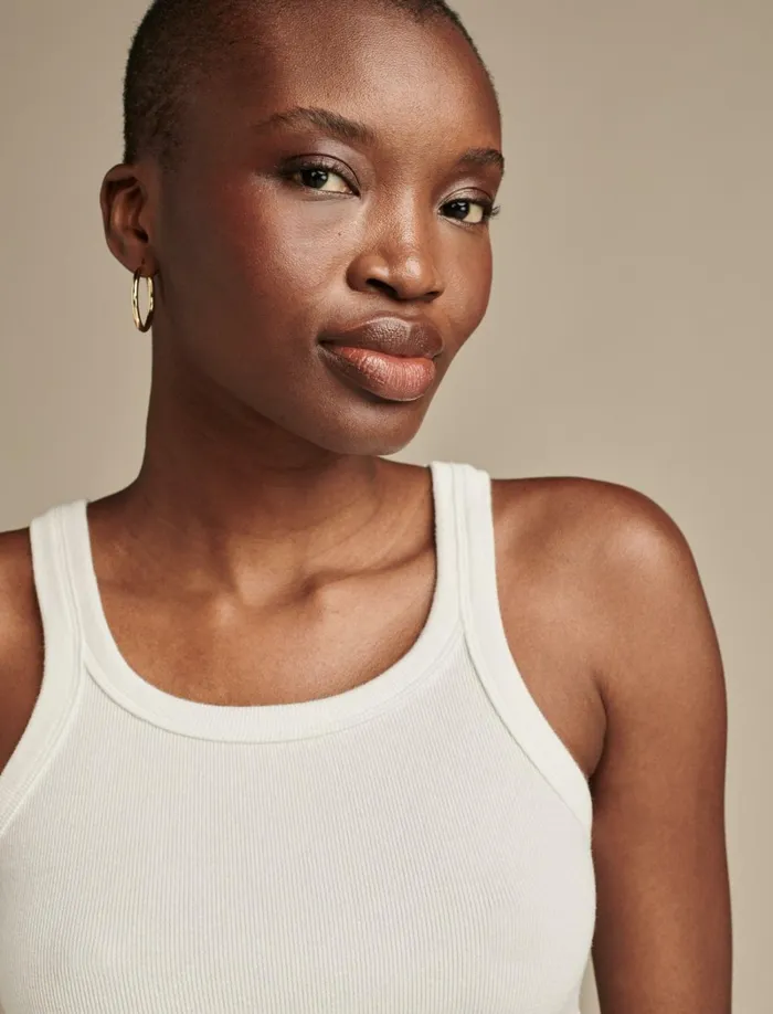 Lucky Brand Knit Tops Women Ribbed Essential Tank Bright White