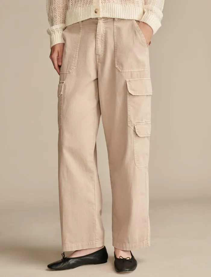 Lucky Brand Pants Women Clean Twill Cargo Pant Washed Blush