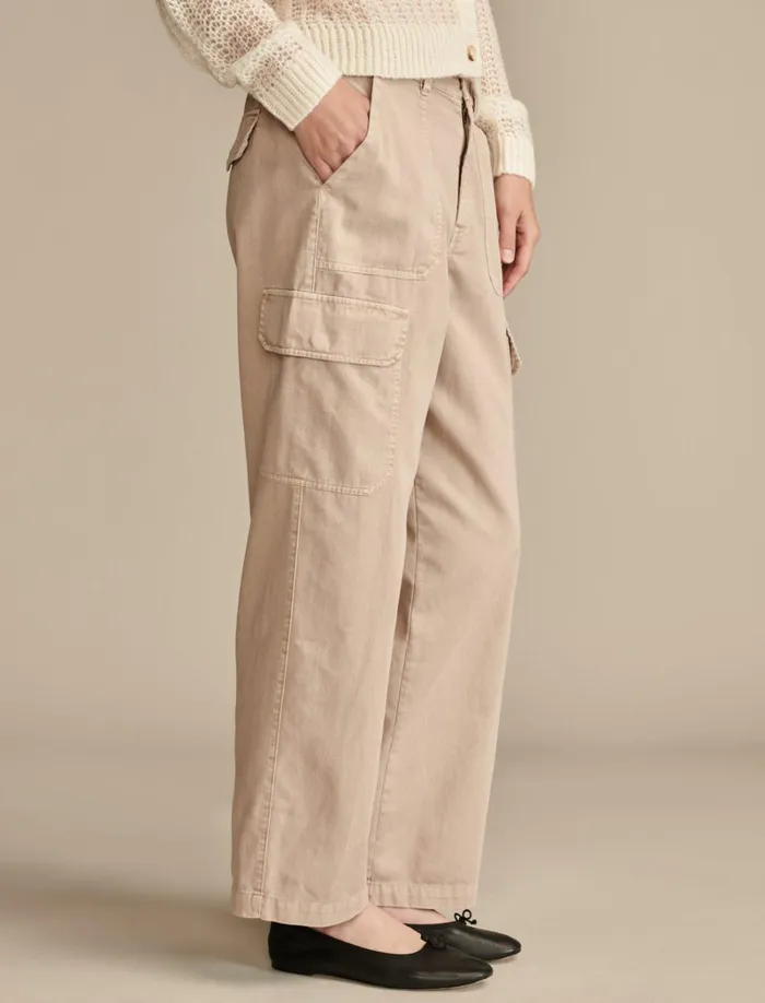 Lucky Brand Pants Women Clean Twill Cargo Pant Washed Blush