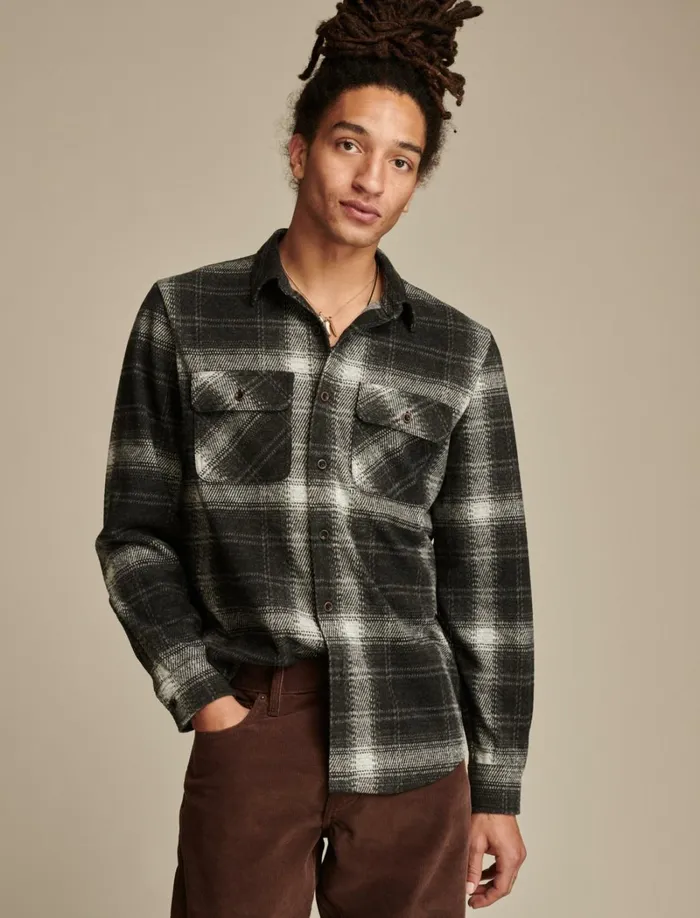 Lucky Brand Shirts and Tops Men Brushed Jersey Shirt Black Multi