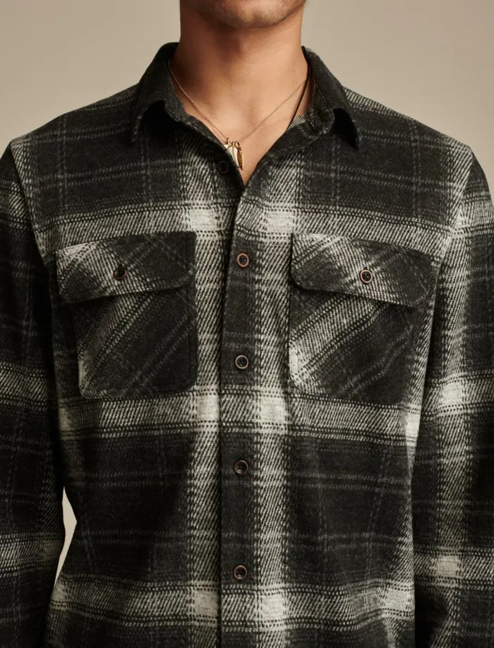Lucky Brand Shirts and Tops Men Brushed Jersey Shirt Black Multi