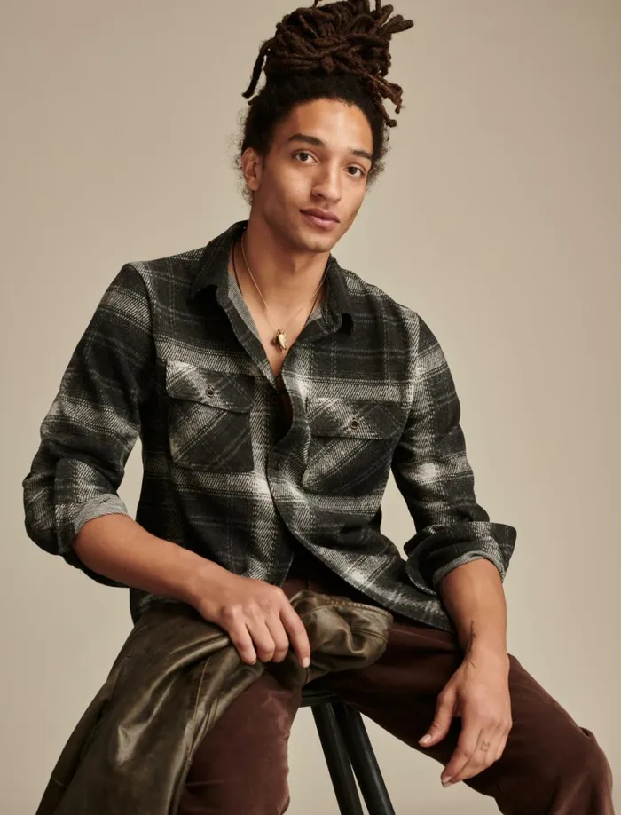 Lucky Brand Shirts and Tops Men Brushed Jersey Shirt Black Multi
