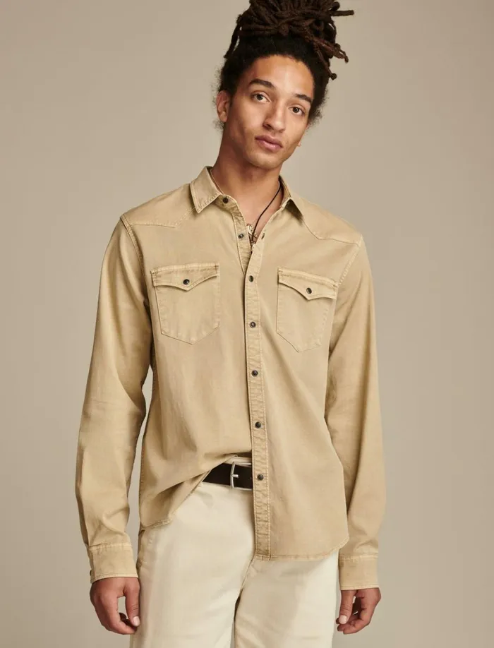 Lucky Brand Shirts and Tops Men Cole Hauser Twill Western Shirt Twill