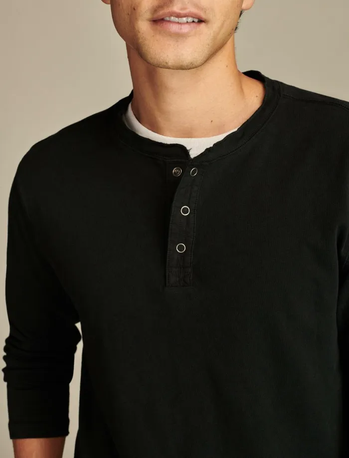 Lucky Brand Shirts and Tops Men Cole Hauser Weekend Henley Jet Black