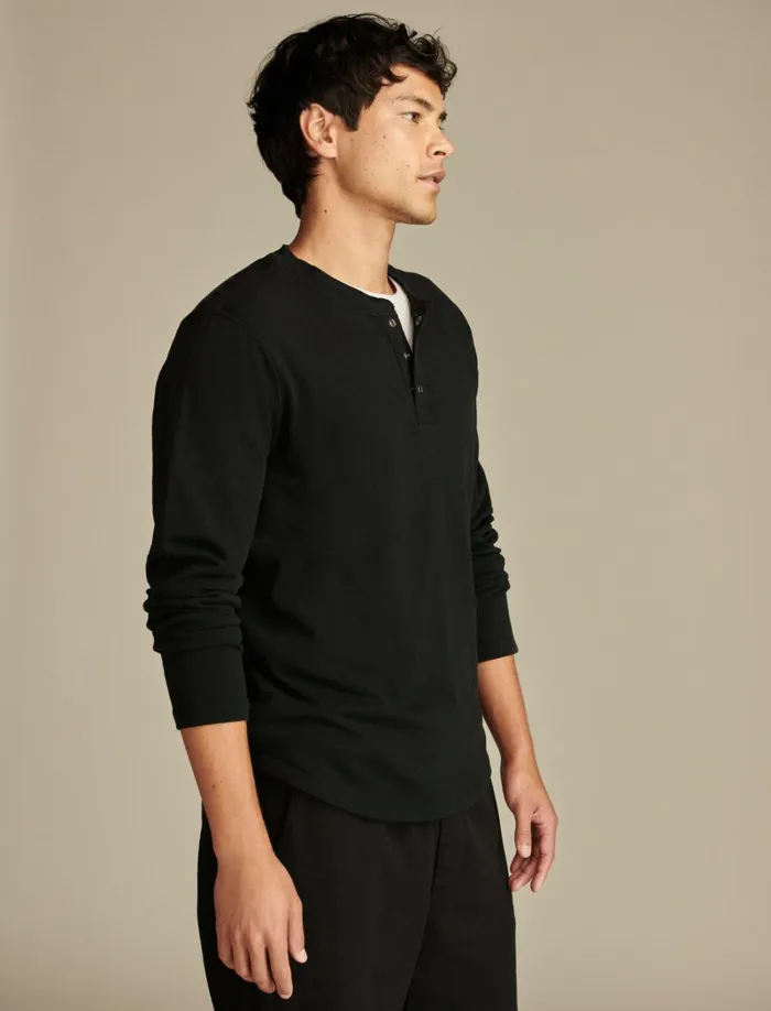 Lucky Brand Shirts and Tops Men Cole Hauser Weekend Henley Jet Black