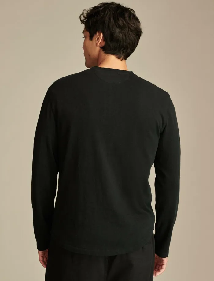 Lucky Brand Shirts and Tops Men Cole Hauser Weekend Henley Jet Black