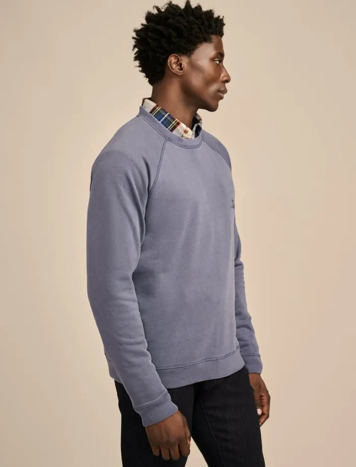 Lucky Brand Shirts and Tops Men Fleece Logo Raglan Crew Vintage Indigo