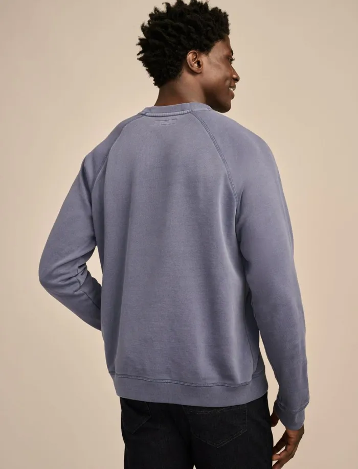 Lucky Brand Shirts and Tops Men Fleece Logo Raglan Crew Vintage Indigo