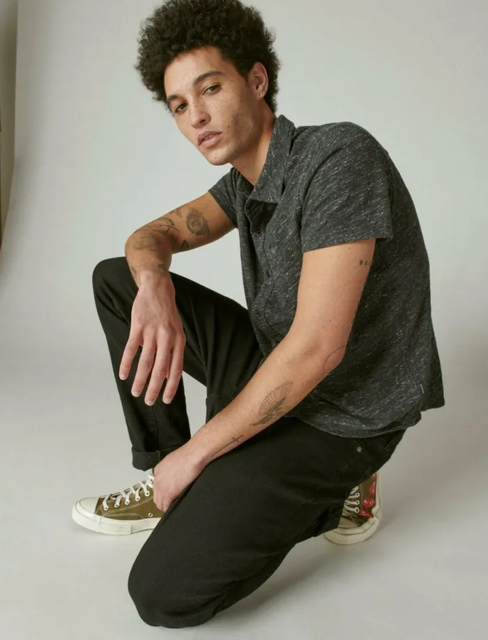 Lucky Brand Shirts and Tops Men Linen Button Up Shirt 001 Black