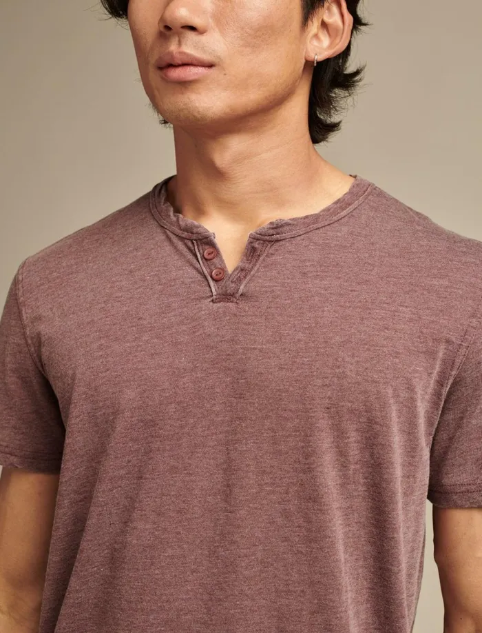 Lucky Brand Shirts and Tops Men Venice Burnout Notch Neck Tee Port Royale