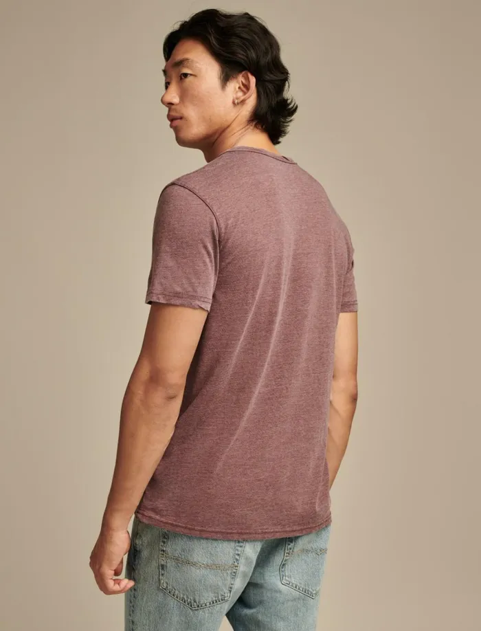 Lucky Brand Shirts and Tops Men Venice Burnout Notch Neck Tee Port Royale