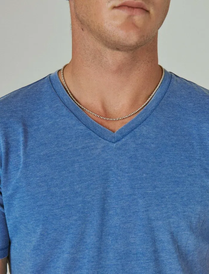 Lucky Brand Shirts and Tops Men Venice Burnout VeeNeck Tee Monaco Blue
