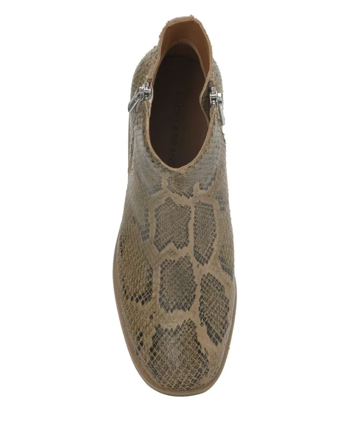 Lucky Brand Shoes Women Baelee Stacked Heel Bootie Medium Beige