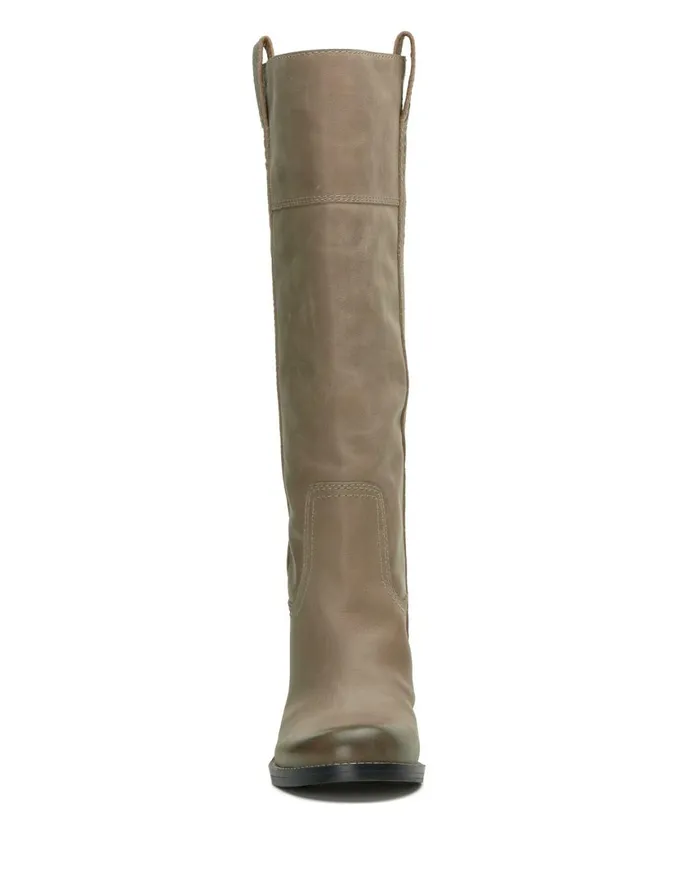 Lucky Brand Shoes Women Hybiscus Extra Wide Calf Riding Boot Medium Light Grey