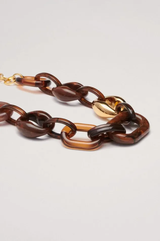 Luisa Spagnoli Bijoux Nantua 8211 Chain Necklace Browngold 8211 Women Luisa Spagnoli Bijoux Nantua 8211 Chain Necklace Browngold 8211 Women