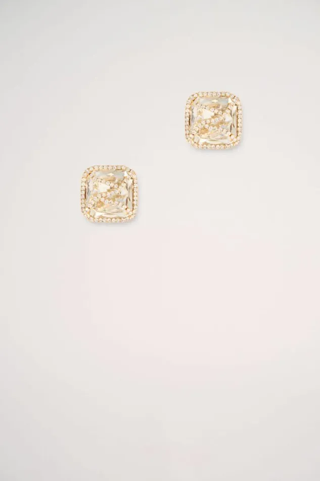 Luisa Spagnoli Bijoux Nicarco 8211 Rhinestone Earrings Nickelgold 8211 Women Luisa Spagnoli Bijoux Nicarco 8211 Rhinestone Earrings Nickelgold 8211 Women