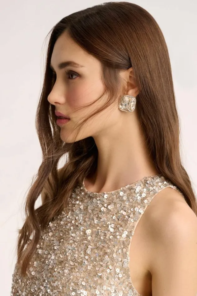Luisa Spagnoli Bijoux Nicarco 8211 Rhinestone Earrings Nickelgold 8211 Women Luisa Spagnoli Bijoux Nicarco 8211 Rhinestone Earrings Nickelgold 8211 Women