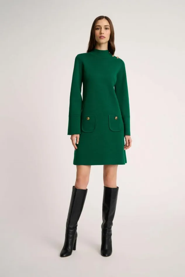 Luisa Spagnoli Dresses and Jumpsuits Melodiosa 8211 Knit Dress Green 8211 Women Luisa Spagnoli Dresses and Jumpsuits Melodiosa 8211 Knit Dress Green 8211 Women