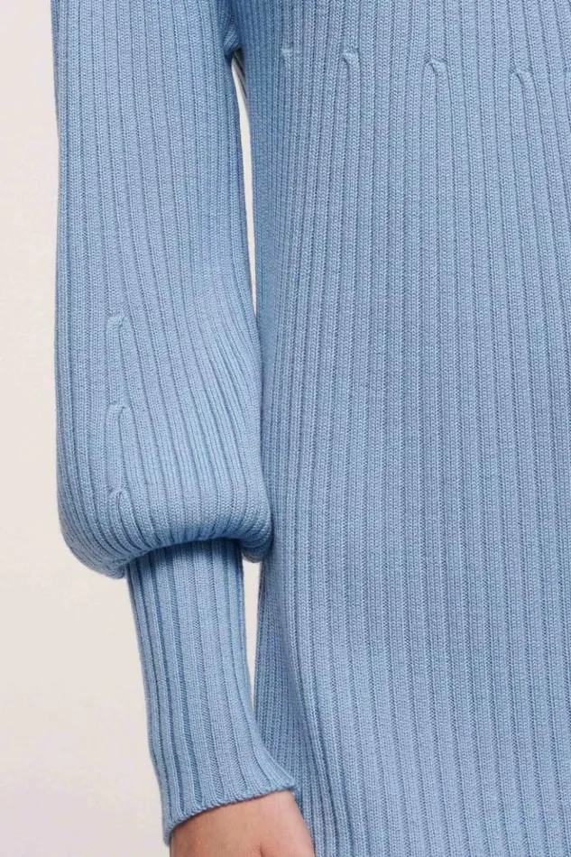 Luisa Spagnoli Dresses and Jumpsuits Metius 8211 Wool Dress Light Blue 8211 Women Luisa Spagnoli Dresses and Jumpsuits Metius 8211 Wool Dress Light Blue 8211 Women