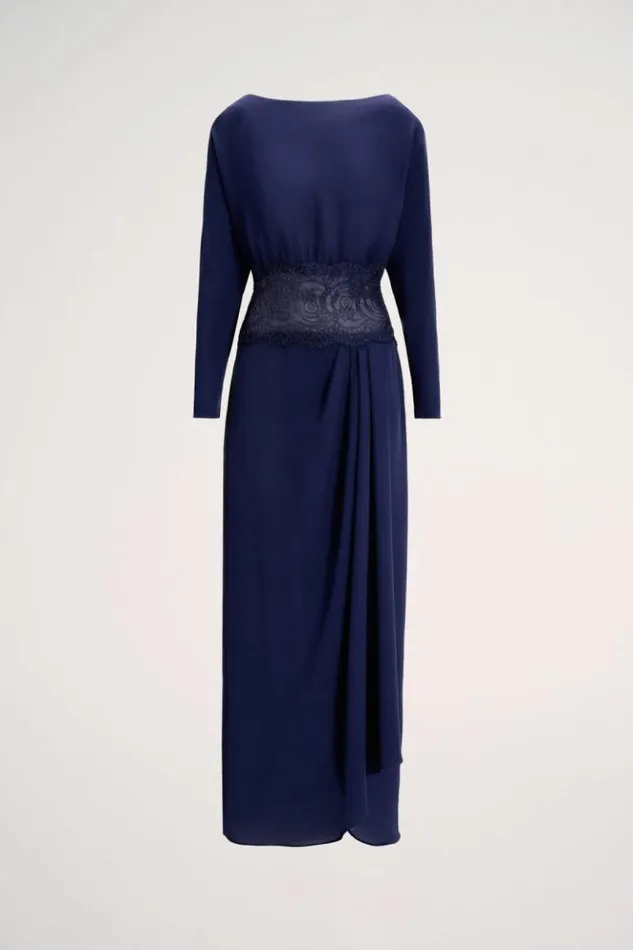Luisa Spagnoli Formal Dresses Gazzelle 8211 Elegant Dress Blue Purplish 8211 Women Luisa Spagnoli Formal Dresses Gazzelle 8211 Elegant Dress Blue Purplish 8211 Women