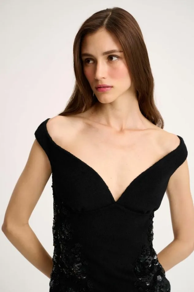 Luisa Spagnoli Formal Dresses Grato 8211 Elegant Dress 8211 Fashion Show Black 8211 Women Luisa Spagnoli Formal Dresses Grato 8211 Elegant Dress 8211 Fashion Show Black 8211 Women