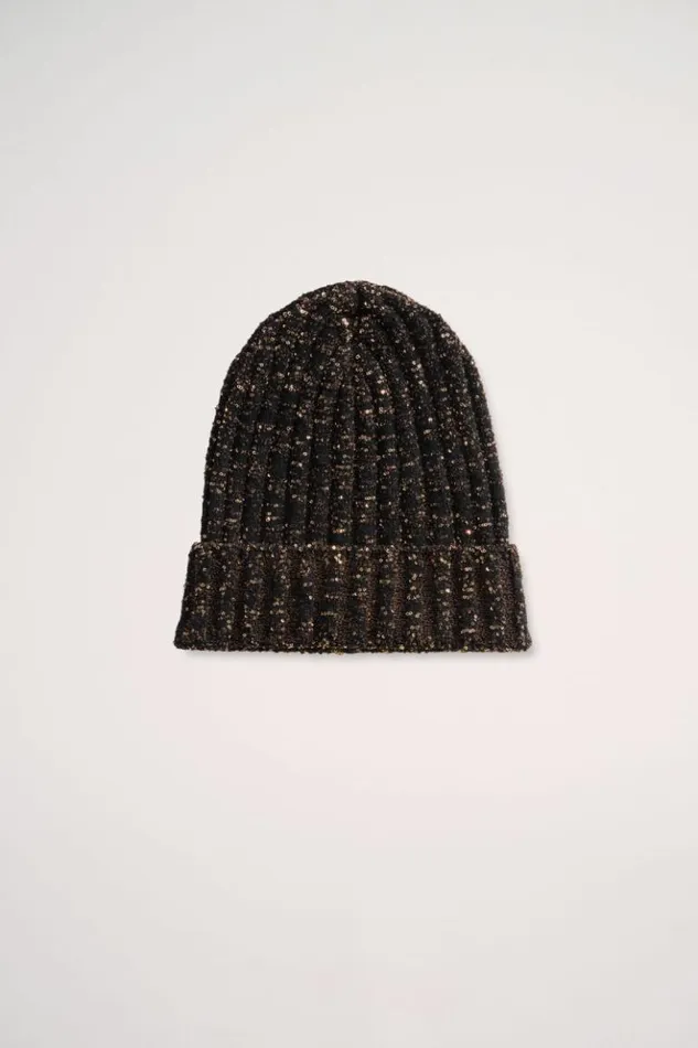 Luisa Spagnoli Hats And Gloves Cico 8211 Lurex Beanie Hat 8211 Fashion Show Blackblack 8211 Women Luisa Spagnoli Hats And Gloves Cico 8211 Lurex Beanie Hat 8211 Fashion Show Blackblack 8211 Women