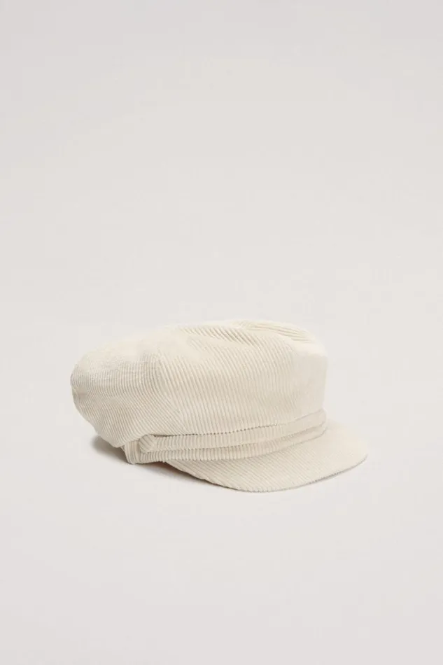 Luisa Spagnoli Hats And Gloves Rotterdam 8211 Newsboy Cap With Visor Cream 8211 Women