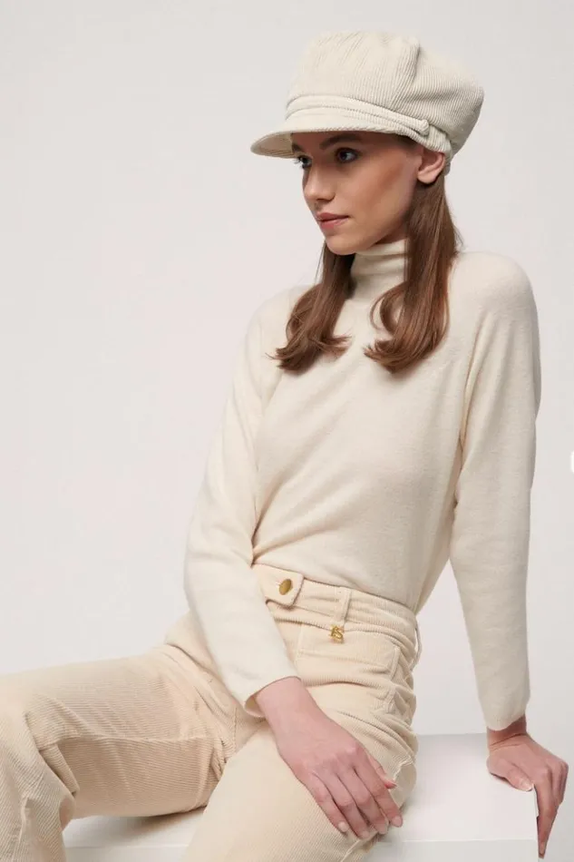 Luisa Spagnoli Hats And Gloves Rotterdam 8211 Newsboy Cap With Visor Cream 8211 Women Luisa Spagnoli Hats And Gloves Rotterdam 8211 Newsboy Cap With Visor Cream 8211 Women