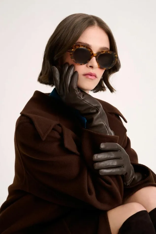 Luisa Spagnoli Hats And Gloves Ubaldo 8211 Leather Gloves Brown 8211 Women Luisa Spagnoli Hats And Gloves Ubaldo 8211 Leather Gloves Brown 8211 Women