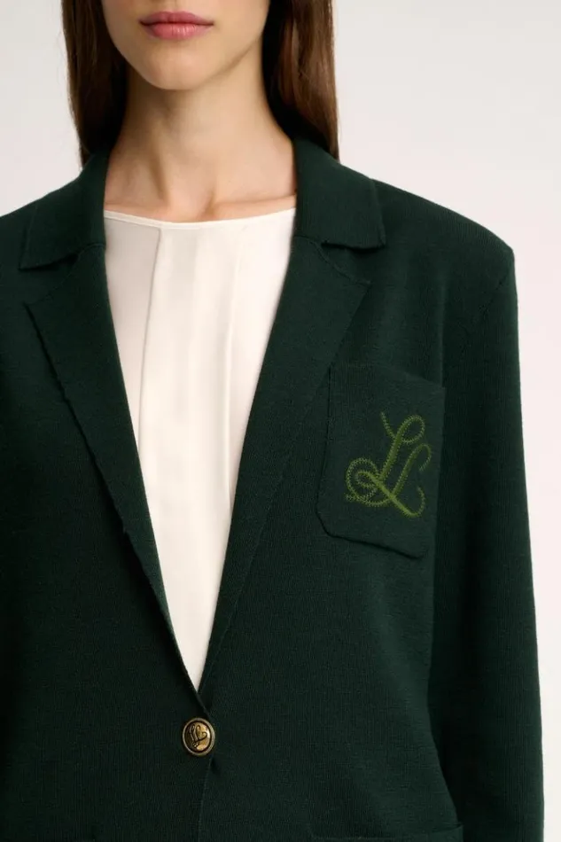 Luisa Spagnoli Jackets and Blazers Mancina 8211 Embroidered Jacket Bottlegreen 8211 Women Luisa Spagnoli Jackets and Blazers Mancina 8211 Embroidered Jacket Bottlegreen 8211 Women
