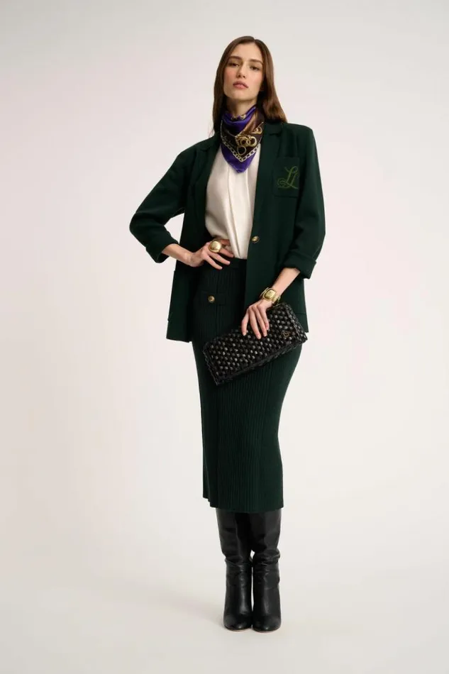 Luisa Spagnoli Jackets and Blazers Mancina 8211 Embroidered Jacket Bottlegreen 8211 Women Luisa Spagnoli Jackets and Blazers Mancina 8211 Embroidered Jacket Bottlegreen 8211 Women