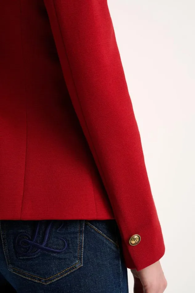 Luisa Spagnoli Jackets and Blazers Merilu 8211 Cropped Wool Blazer Red 8211 Women Luisa Spagnoli Jackets and Blazers Merilu 8211 Cropped Wool Blazer Red 8211 Women
